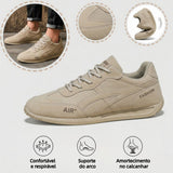 Sapatos ortopédicos confortáveis — fabricados em camurça de alta qualidade, com apoio para o arco do pé, para aliviar a dor; leves e com amortecimento.