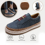 Sapatos ortopédicos confortáveis — com apoio para o arco do pé, para aliviar a dor; respiráveis.