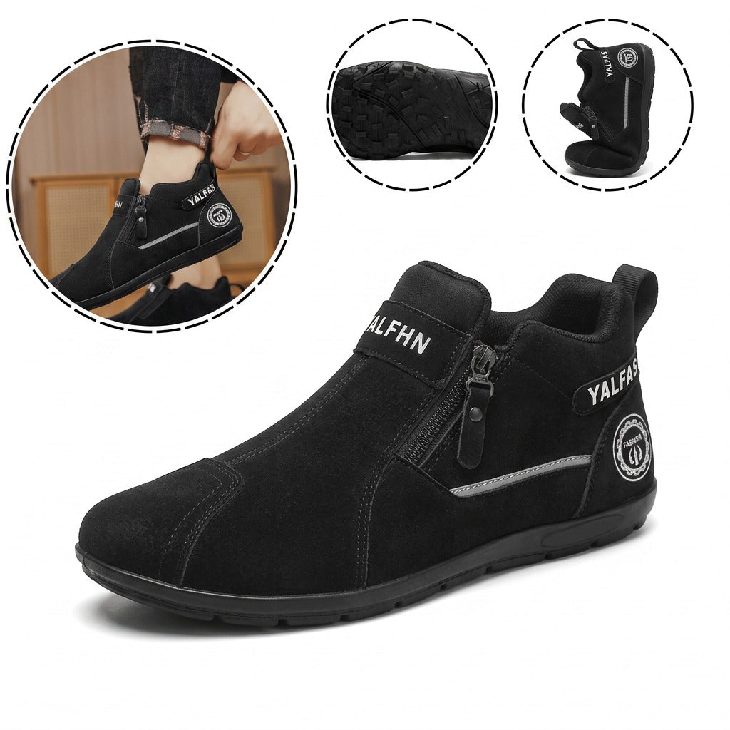 Sapatos ortopédicos antiderrapantes e confortáveis — macios e confortáveis, com excelente apoio — aliviam as dores nos pés.