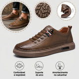 Sapatos ortopédicos confortáveis e casuais – feitos à mão em pele de bovino italiana, com suporte para o arco do pé para uma caminhada confortável.