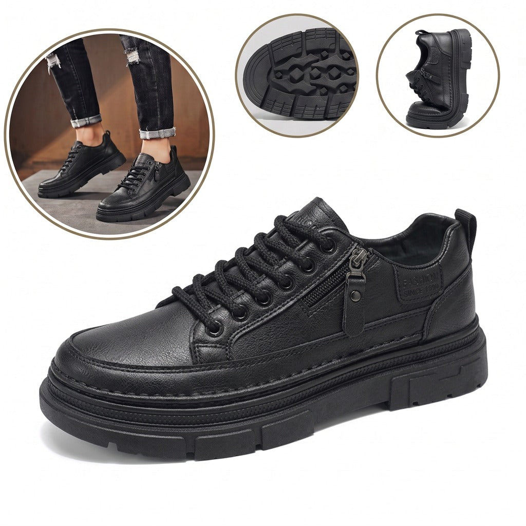Sapatos ergonómicos com palmilha ortopédica — Couro de vaca italiano de alta qualidade, apoio do arco, estabilidade do calcanhar e alívio da dor nos pés