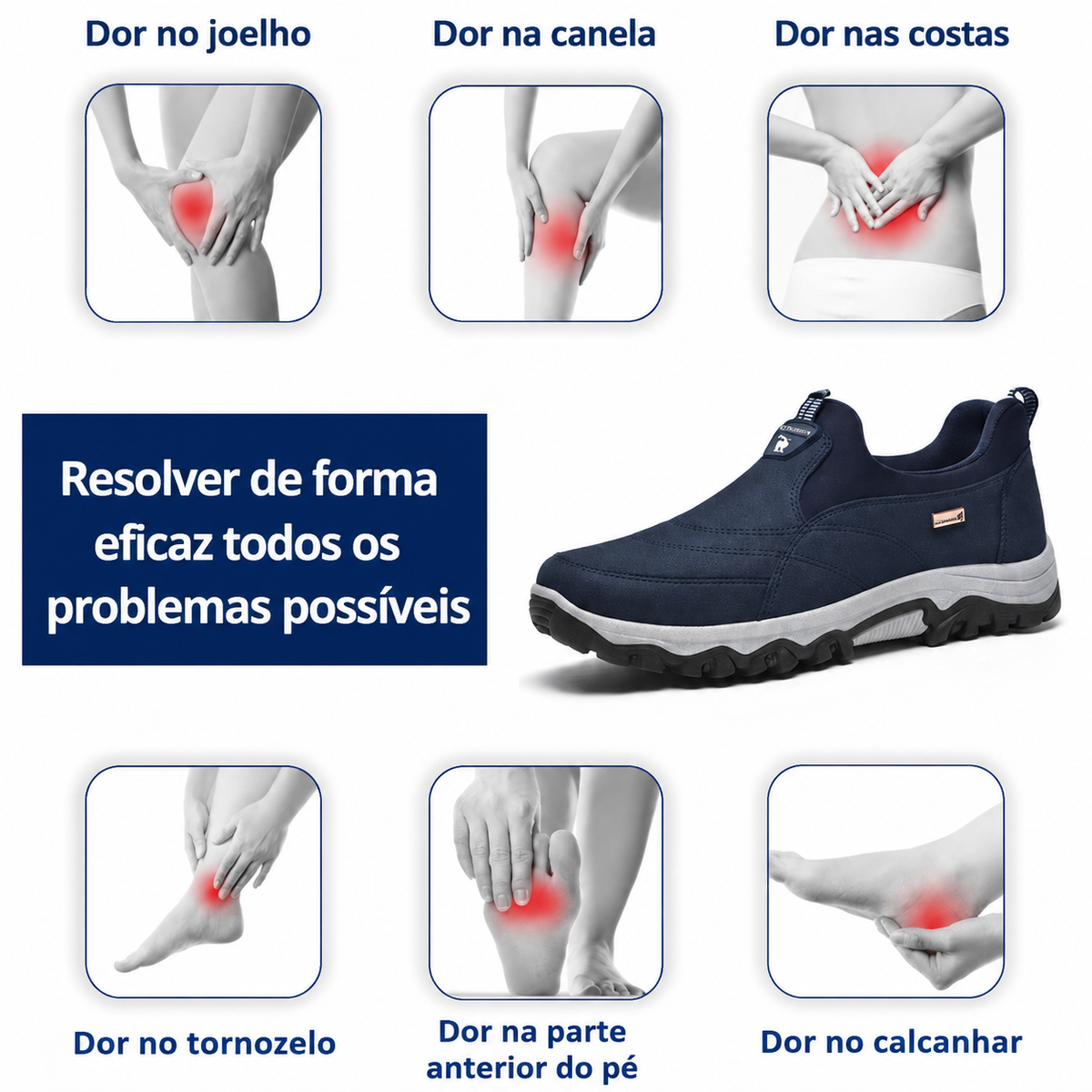 ⏰30% de desconto hoje✅ Sapatos Ortopédicos Australianos - Sapatos de Lona Ultraleves 🔵 Macios e Confortáveis - Oferecem Excelente Suporte 🦶 Aliviam a Dor nos Pés