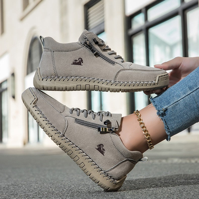 Sapatos ergonómicos com palmilha ortopédica — Couro de vaca italiano de alta qualidade com apoio para o arco do pé, para ajudar a aliviar a dor nos pés