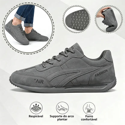 🔥 30% de desconto hoje ⬛⏰ Camurça fosca premium; marca australiana de luxo; macios e confortáveis; fáceis de calçar e tirar em segundos 🦶 Calçados ortopédicos ergonômicos para caminhada – Unissex