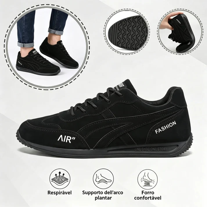 🔥 30% de desconto hoje ⬛⏰ Camurça fosca premium; marca australiana de luxo; macios e confortáveis; fáceis de calçar e tirar em segundos 🦶 Calçados ortopédicos ergonômicos para caminhada – Unissex