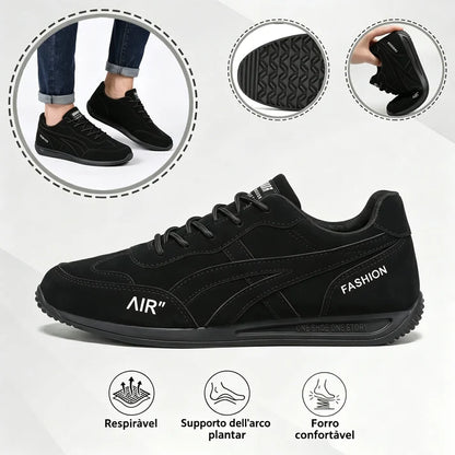 🔥 30% de desconto hoje ⬛⏰ Camurça fosca premium; marca australiana de luxo; macios e confortáveis; fáceis de calçar e tirar em segundos 🦶 Calçados ortopédicos ergonômicos para caminhada – Unissex