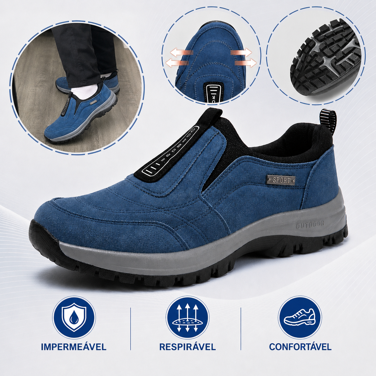 ✅30% de desconto hoje: Não perca! 🎉Sapatos ortopédicos de camurça macios e confortáveis - sapatos de caminhada ultraleves🎁Concebidos para aliviar as dores nas pernas