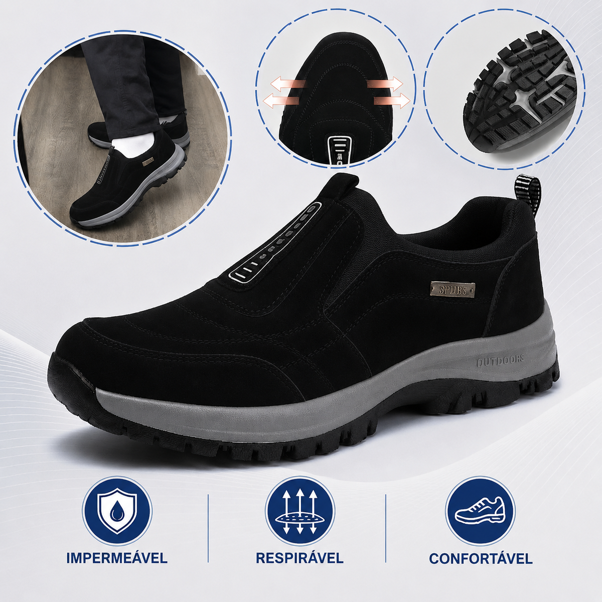✅30% de desconto hoje: Não perca! 🎉Sapatos ortopédicos de camurça macios e confortáveis - sapatos de caminhada ultraleves🎁Concebidos para aliviar as dores nas pernas