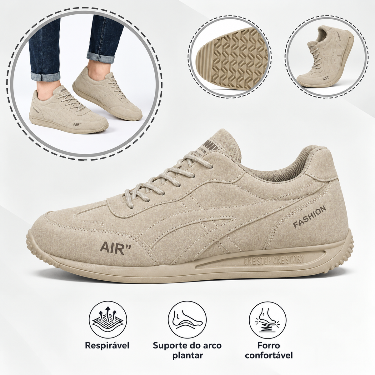 🔥 30% de desconto hoje ⬛⏰ Camurça fosca premium; marca australiana de luxo; macios e confortáveis; fáceis de calçar e tirar em segundos 🦶 Calçados ortopédicos ergonômicos para caminhada – Unissex