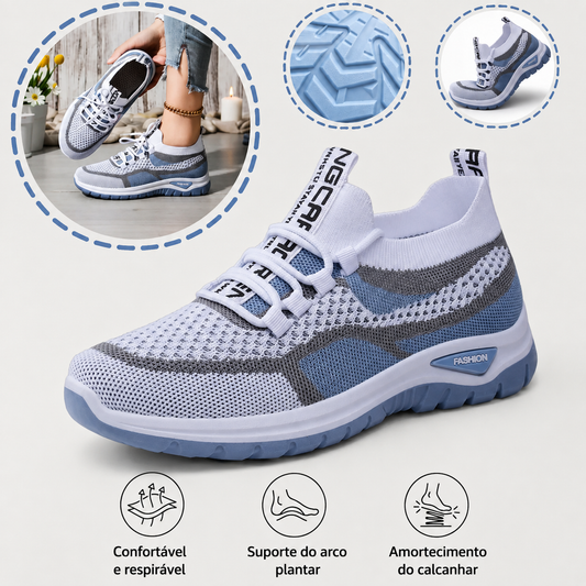 ⏰Último dia! 30% de desconto! 🎉Sapatilha de malha com design ergonómico e absorção de impacto, ✅️desenhado especificamente para mulheres europeias.