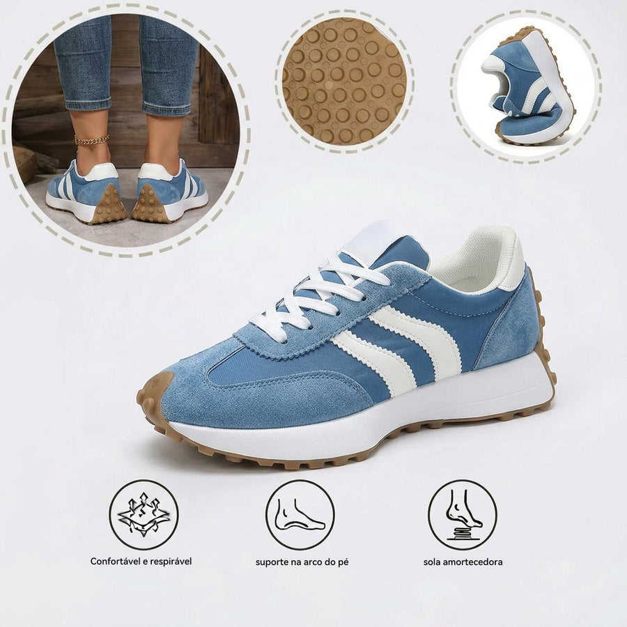 Sapatos ortopédicos desportivos casuais — com apoio do arco plantar e absorção de impactos para exercício diário