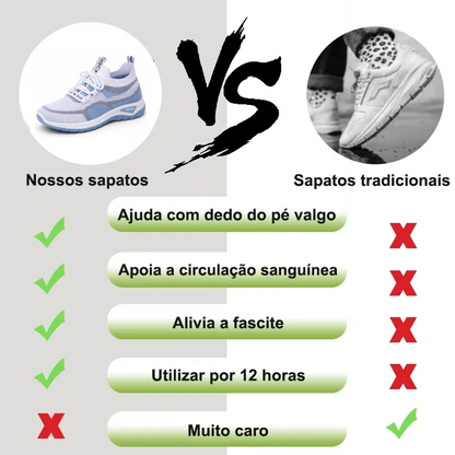 ⏰Último dia! 30% de desconto! 🎉Sapatilha de malha com design ergonómico e absorção de impacto, ✅️desenhado especificamente para mulheres europeias.