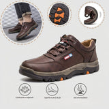 Sapatos ortopédicos confortáveis e casuais — fabricados à mão em pele de vaca italiana, com apoio para o arco do pé