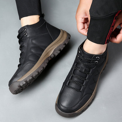 🎁 Oferta Especial: 70% de desconto 🎁 Sapatos Ortopédicos em Pele para Homem — Costurados à Mão 👟 Impermeáveis e Antiderrapantes ✅ Suporte para o Arco do Pé — Caminhada Confortável