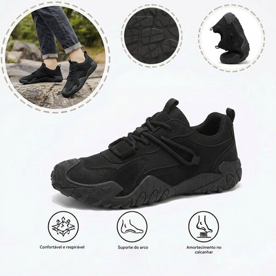 Sapatos ortopédicos para caminhadas ao ar livre — com apoio do arco plantar para caminhar com conforto