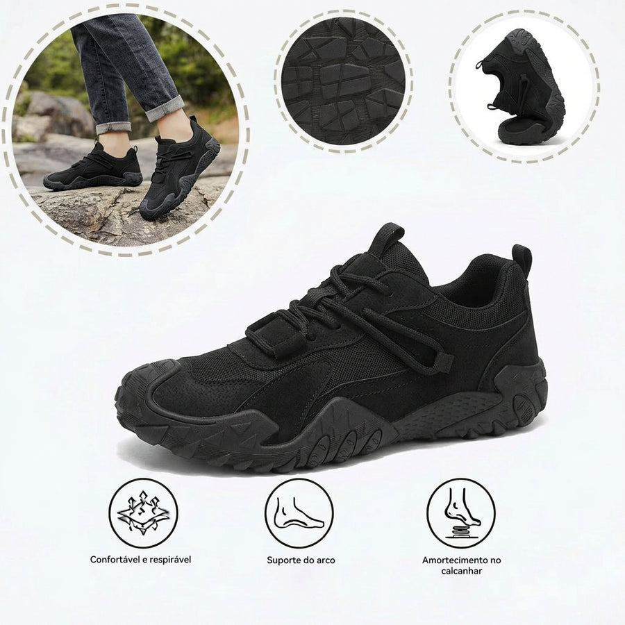 Sapatos ortopédicos para caminhadas ao ar livre — com apoio do arco plantar para caminhar com conforto