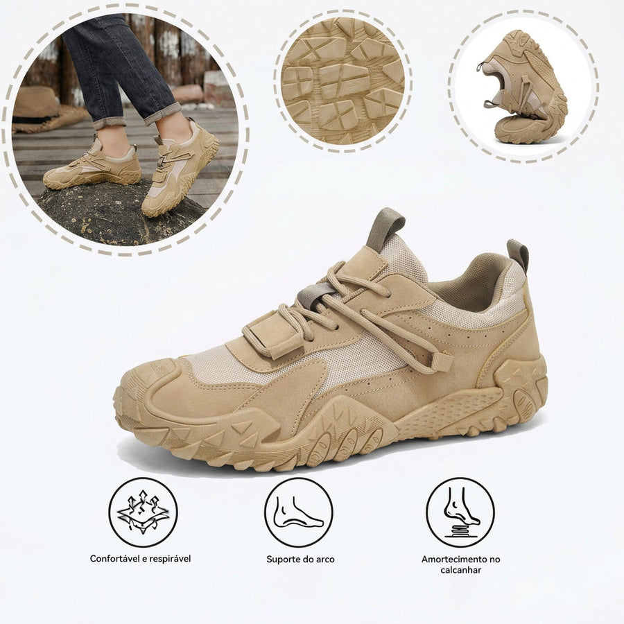 Sapatos ortopédicos para caminhadas ao ar livre — com apoio do arco plantar para caminhar com conforto