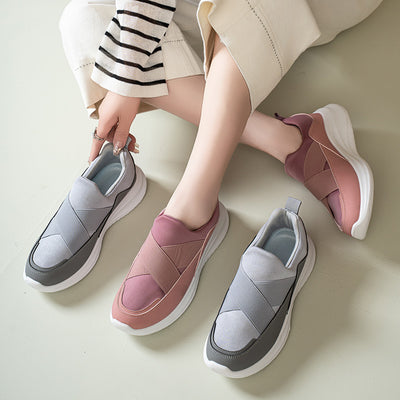 Sapatos ortopédicos confortáveis — com apoio do arco do pé, para aliviar a dor; macios e com amortecimento
