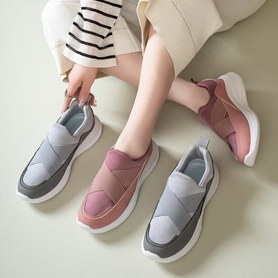 Sapatos ortopédicos confortáveis — com apoio do arco do pé, para aliviar a dor; macios e com amortecimento