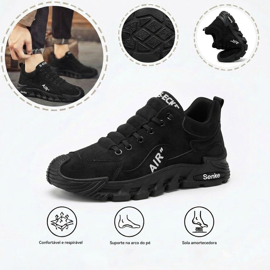 Sapatos ortopédicos casuais e confortáveis — em couro bovino italiano, feitos à mão com apoio do arco plantar