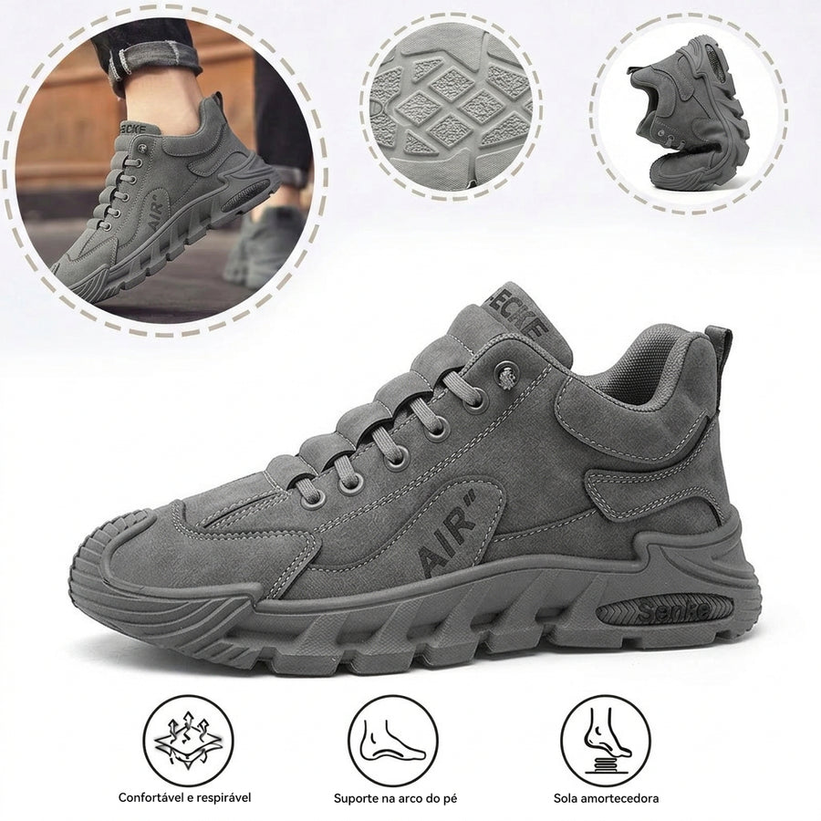 Sapatos ortopédicos casuais e confortáveis — em couro bovino italiano, feitos à mão com apoio do arco plantar