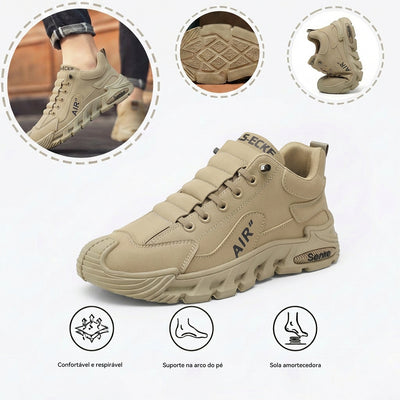 Sapatos ortopédicos casuais e confortáveis — em couro bovino italiano, feitos à mão com apoio do arco plantar