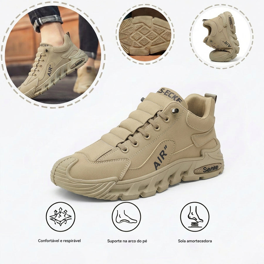 Sapatos ortopédicos casuais e confortáveis — em couro bovino italiano, feitos à mão com apoio do arco plantar