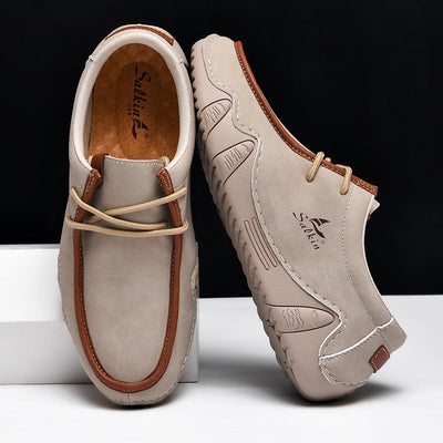 Sapatos ortopédicos confortáveis — apoio ergonómico do arco do pé, que alivia a dor, com biqueira larga que não aperta o pé.