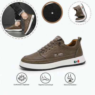 Sapatos ortopédicos casuais minimalistas — com apoio do arco plantar, aliando estilo e conforto