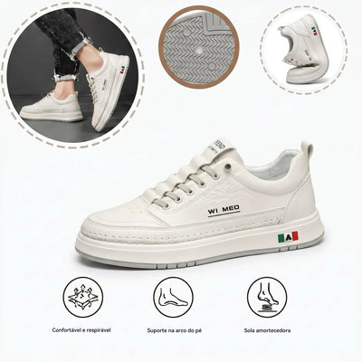 Sapatos ortopédicos casuais minimalistas — com apoio do arco plantar, aliando estilo e conforto