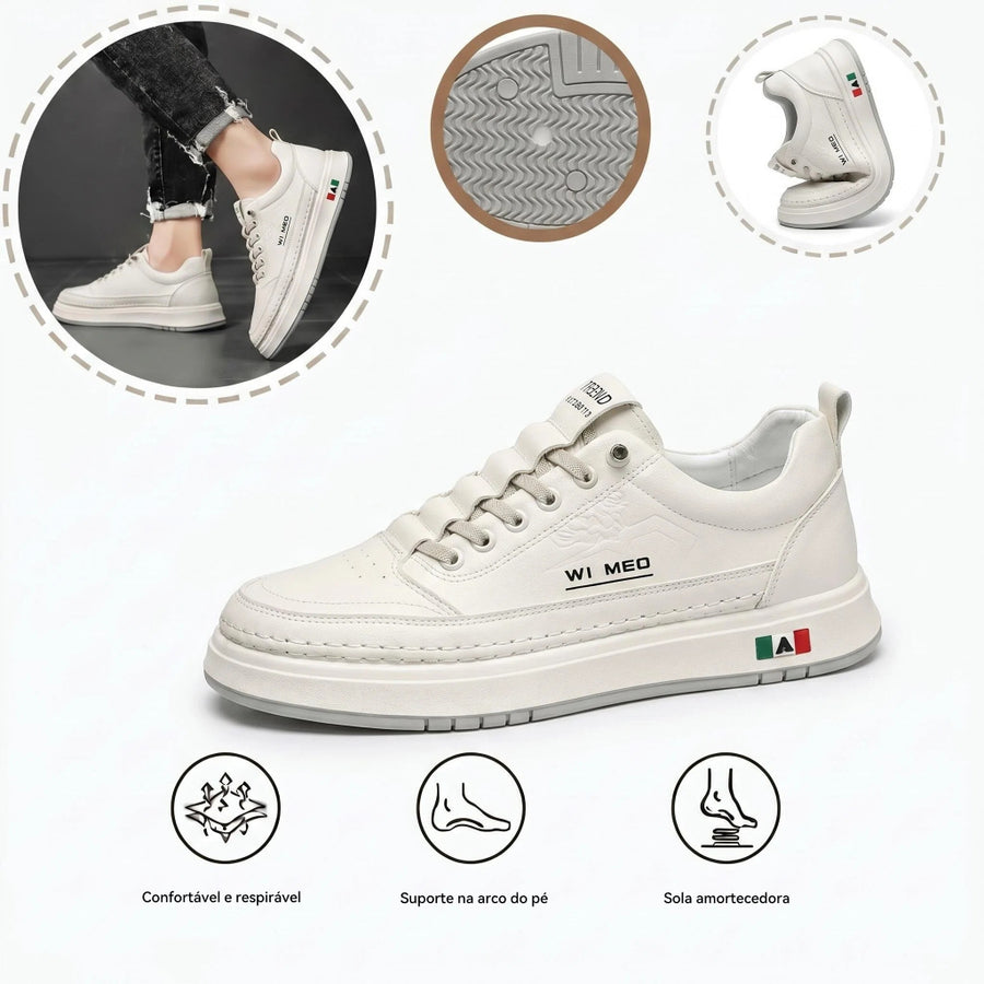 Sapatos ortopédicos casuais minimalistas — com apoio do arco plantar, aliando estilo e conforto