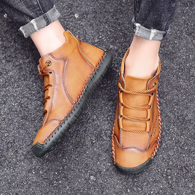 Sapatos ortopédicos casuais e confortáveis — Fabricados em pele de bezerro camurça italiana com apoio para o arco