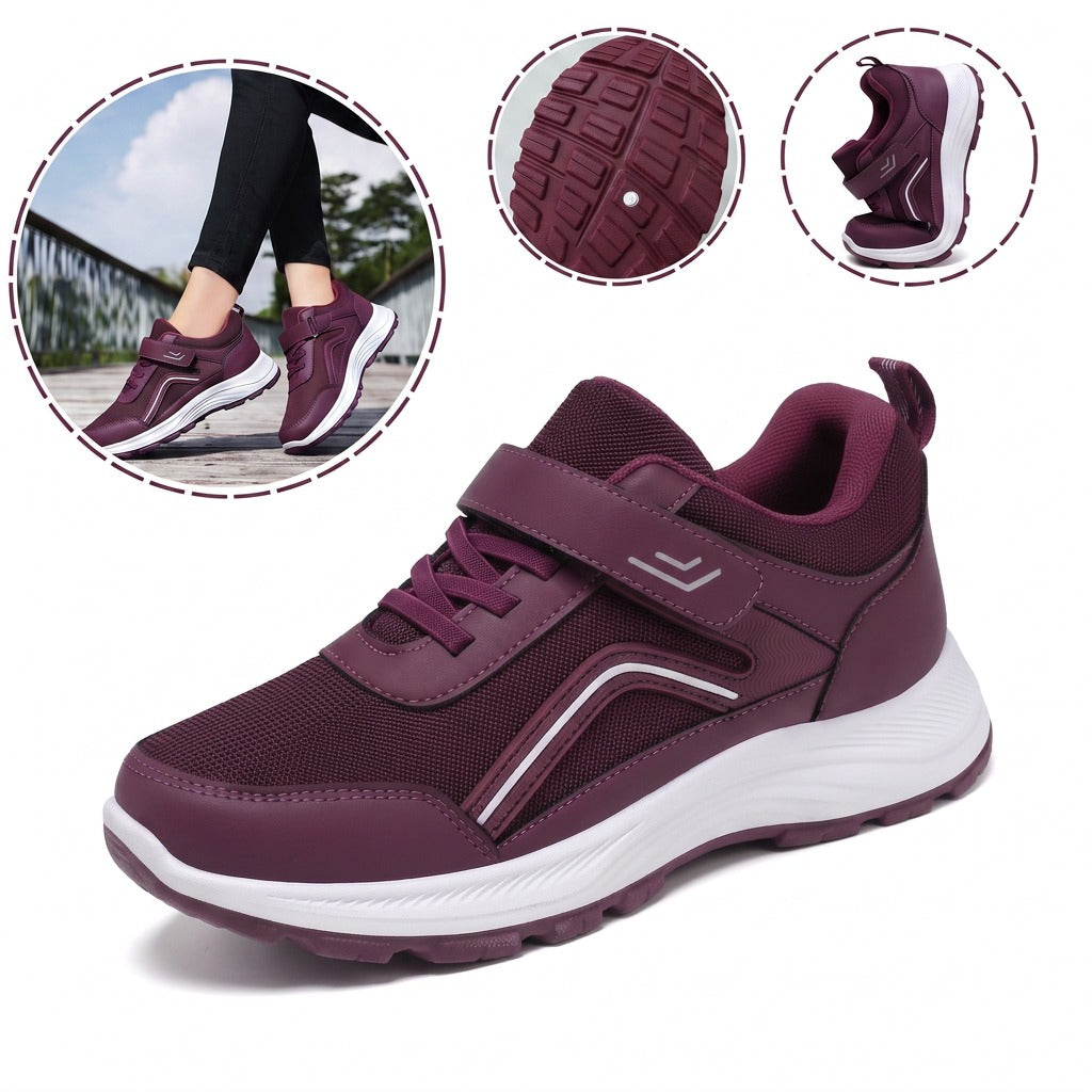 Sapatos ortopédicos antiderrapantes e confortáveis — macios e confortáveis, com excelente apoio — aliviam as dores nos pés.