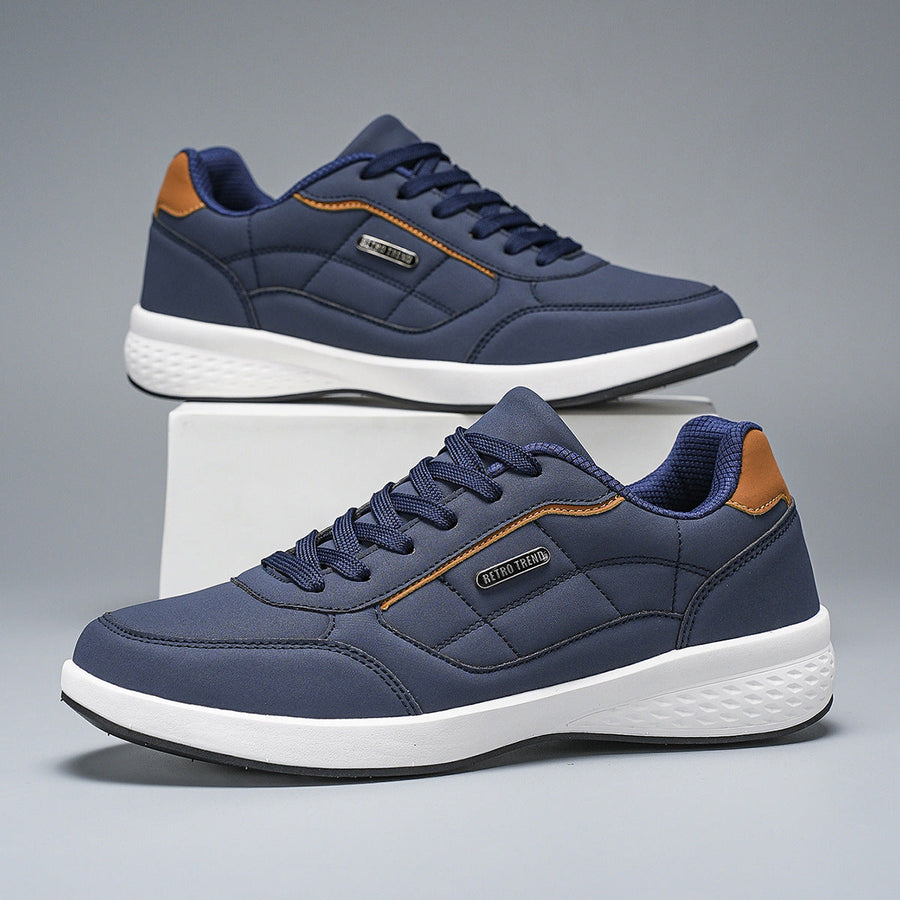 Sapatos ortopédicos confortáveis — com apoio do arco do pé, para aliviar a dor; leves, com amortecimento e revestimento em pele impermeável.