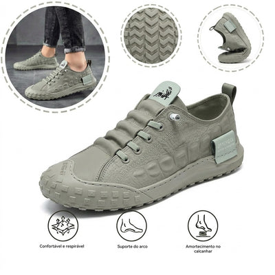 Sapatos ortopédicos ergonómicos — com apoio ao arco do pé, amortecimento do impacto ao caminhar e alívio da dor nos pés