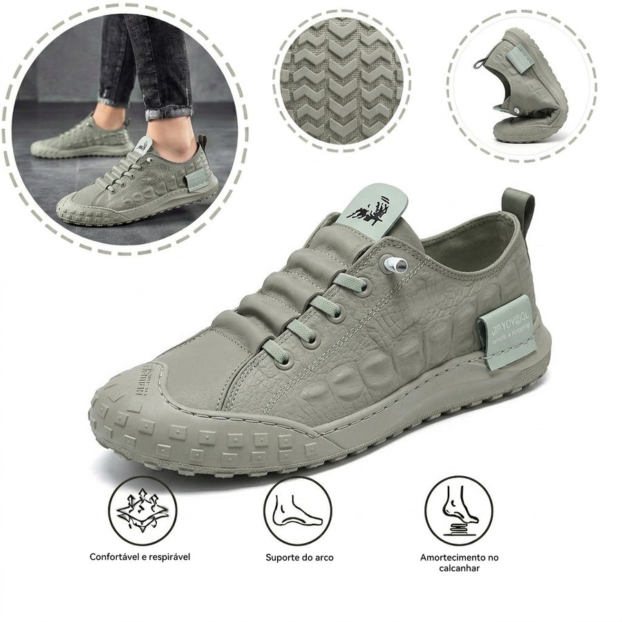 Sapatos ortopédicos ergonómicos — com apoio ao arco do pé, amortecimento do impacto ao caminhar e alívio da dor nos pés