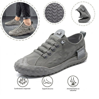 Sapatos ortopédicos ergonómicos — com apoio ao arco do pé, amortecimento do impacto ao caminhar e alívio da dor nos pés