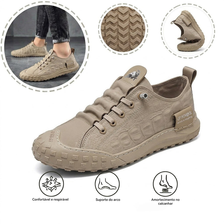 Sapatos ortopédicos ergonómicos — com apoio ao arco do pé, amortecimento do impacto ao caminhar e alívio da dor nos pés