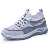 Sapatos ortopédicos casuais com blocos de cor — apoio do arco, sola almofadada ultraleve, parte superior em Flyknit respirável
