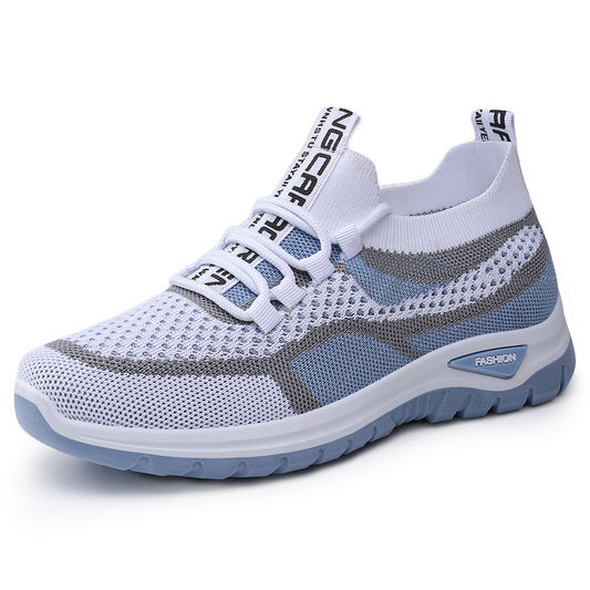 Sapatos ortopédicos casuais com blocos de cor — apoio do arco, sola almofadada ultraleve, parte superior em Flyknit respirável
