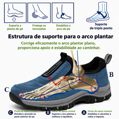 🔷30% de desconto hoje: Não perca! ⬛Novos sapatos ortopédicos de camurça macia e confortável - sapatos de caminhada ultraleves✅Concebidos para aliviar as dores nas pernas.