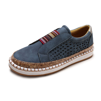 Sapatos ortopédicos confortáveis — com apoio para o arco do pé, para aliviar a dor; respiráveis.