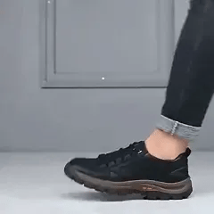 Sapatos ergonómicos com palmilha ortopédica — Couro de vaca italiano de alta qualidade com apoio para o arco do pé, para ajudar a aliviar a dor nos pés