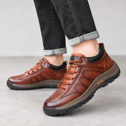 ⏰Último dia! 30% de desconto! ✅ Sapatos confortáveis em pele genuína com suporte para o arco do pé para alívio da dor - Design ergonómico 🔴 Feitos à mão - Impermeáveis e antiderrapantes