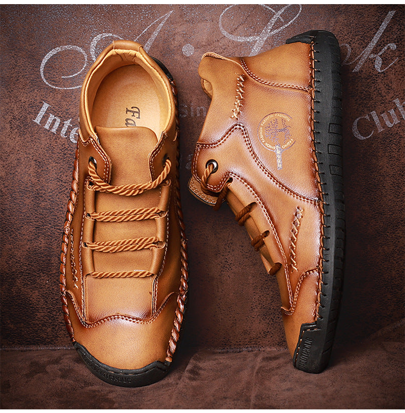 Sapatos ortopédicos casuais e confortáveis — Fabricados em pele de bezerro camurça italiana com apoio para o arco