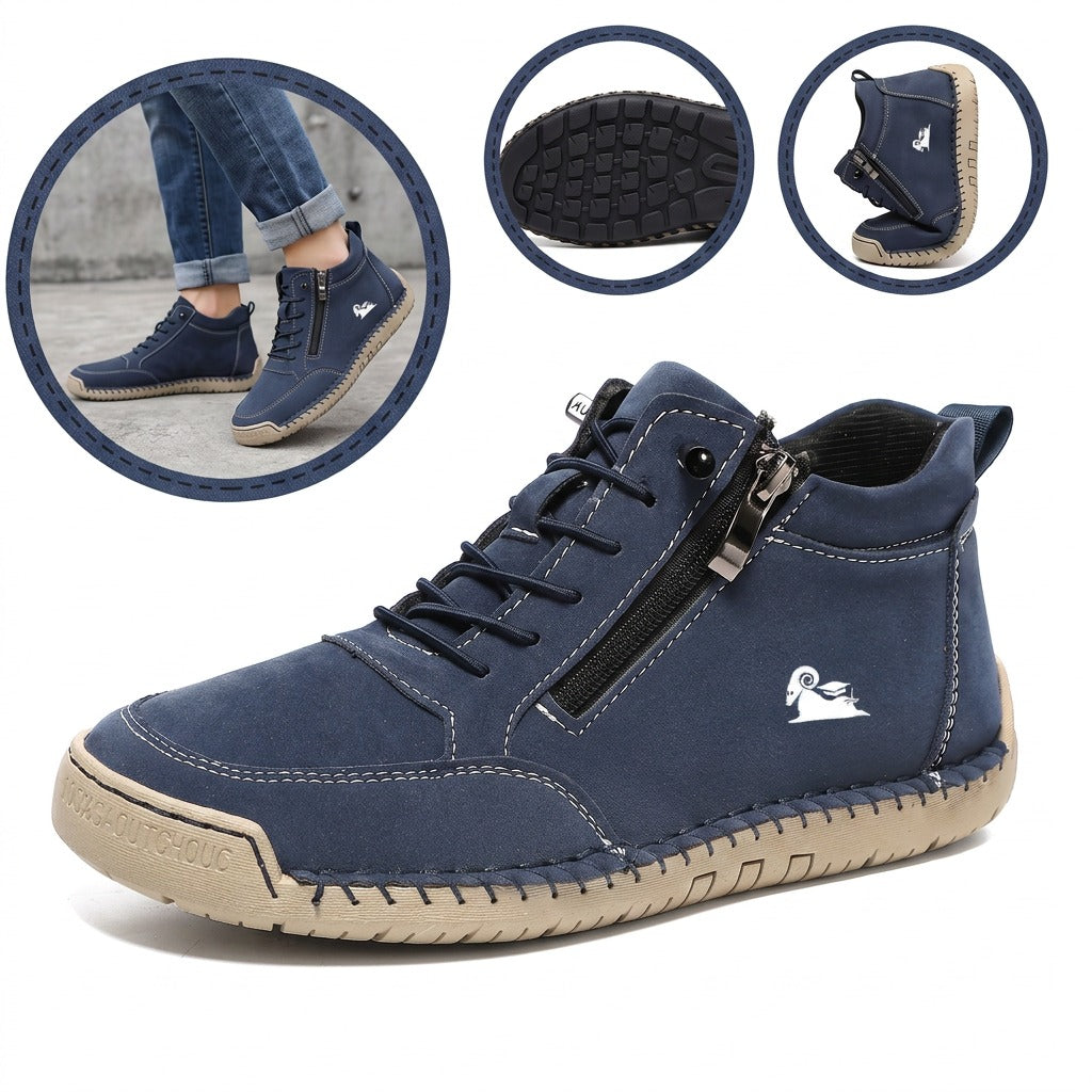 Sapatos ergonómicos com palmilha ortopédica — Couro de vaca italiano de alta qualidade com apoio para o arco do pé, para ajudar a aliviar a dor nos pés