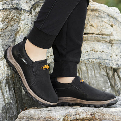 Sapatos ortopédicos confortáveis em camurça — com apoio do arco do pé, para aliviar a dor, antiderrapantes e com amortecimento.