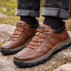 Sapatos ortopédicos confortáveis e casuais — fabricados à mão em pele de vaca italiana, com apoio para o arco do pé, para um caminhar confortável