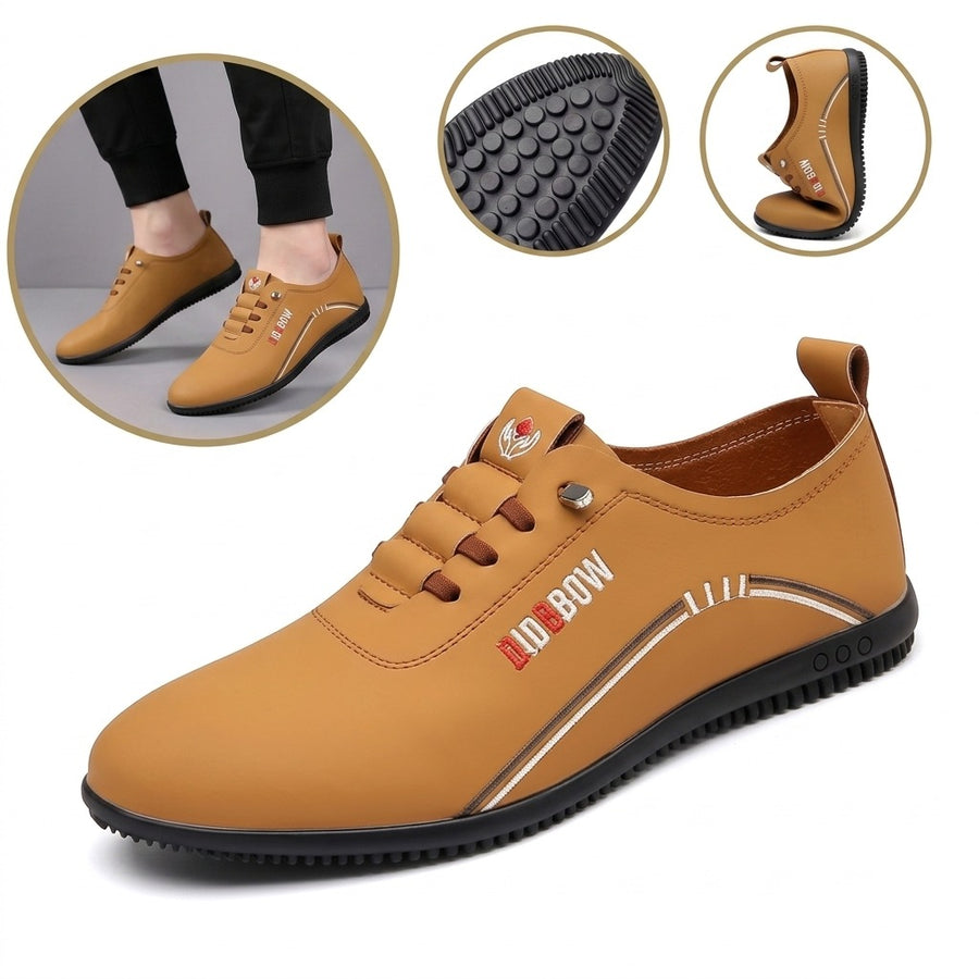 Sapatos ergonómicos com palmilha ortopédica — Couro de vaca italiano de alta qualidade com apoio para o arco do pé, para ajudar a aliviar a dor nos pés