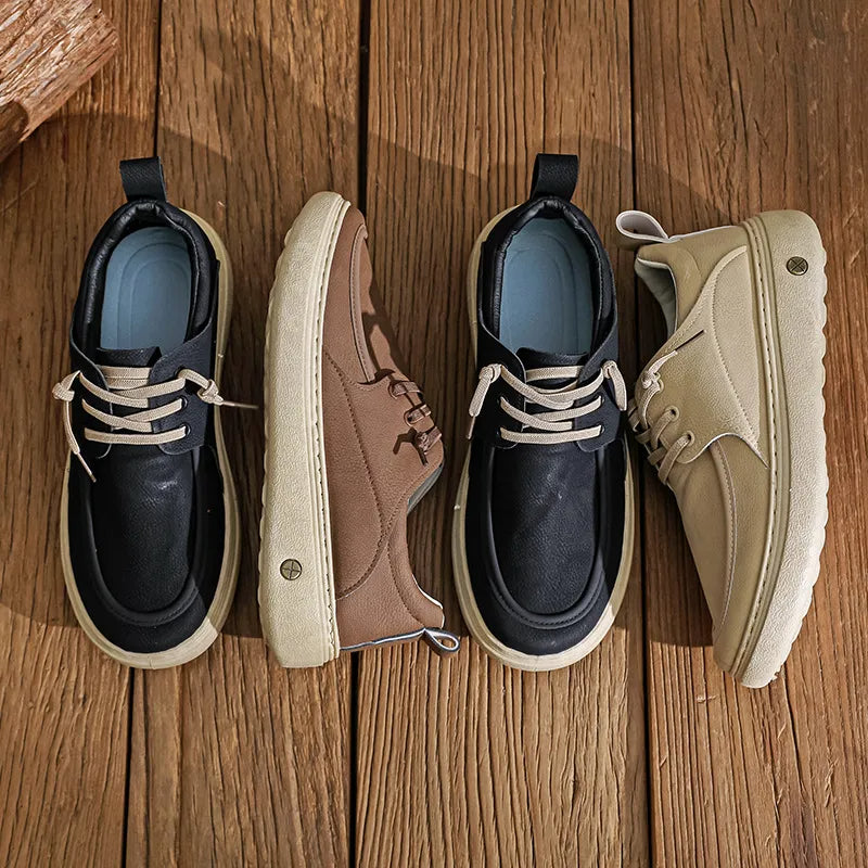 Sapatos ortopédicos casuais e elegantes — com apoio para o arco do pé, para aliviar a dor, e com revestimento em pele de fácil manutenção